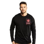 CAPSLAB T-shirt homme manches longues avec print Naruto Shippuden Itachi. Coloris disponibles : Noir