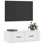 Voir la diapositive 4 : VIDAXL Meuble TV suspendu Blanc brillant 80x36x25 cm Bois d'ingenierie