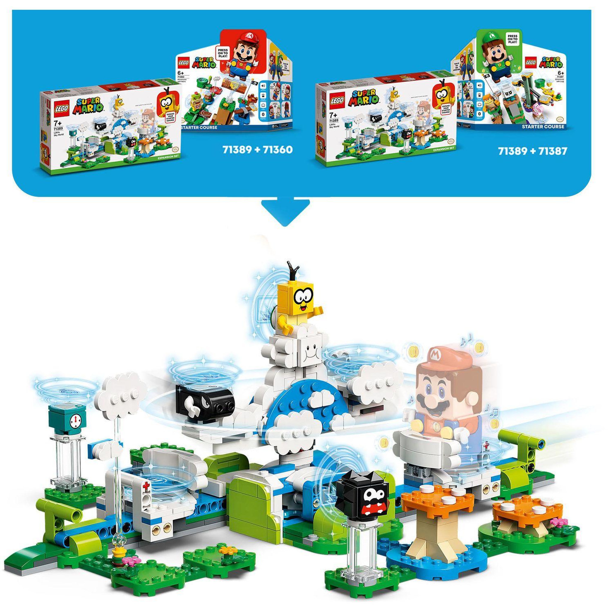 Voir la diapositive 3 : LEGO Super Mario 71389 Ensemble d'extension Le monde du Ciel de Lakitu