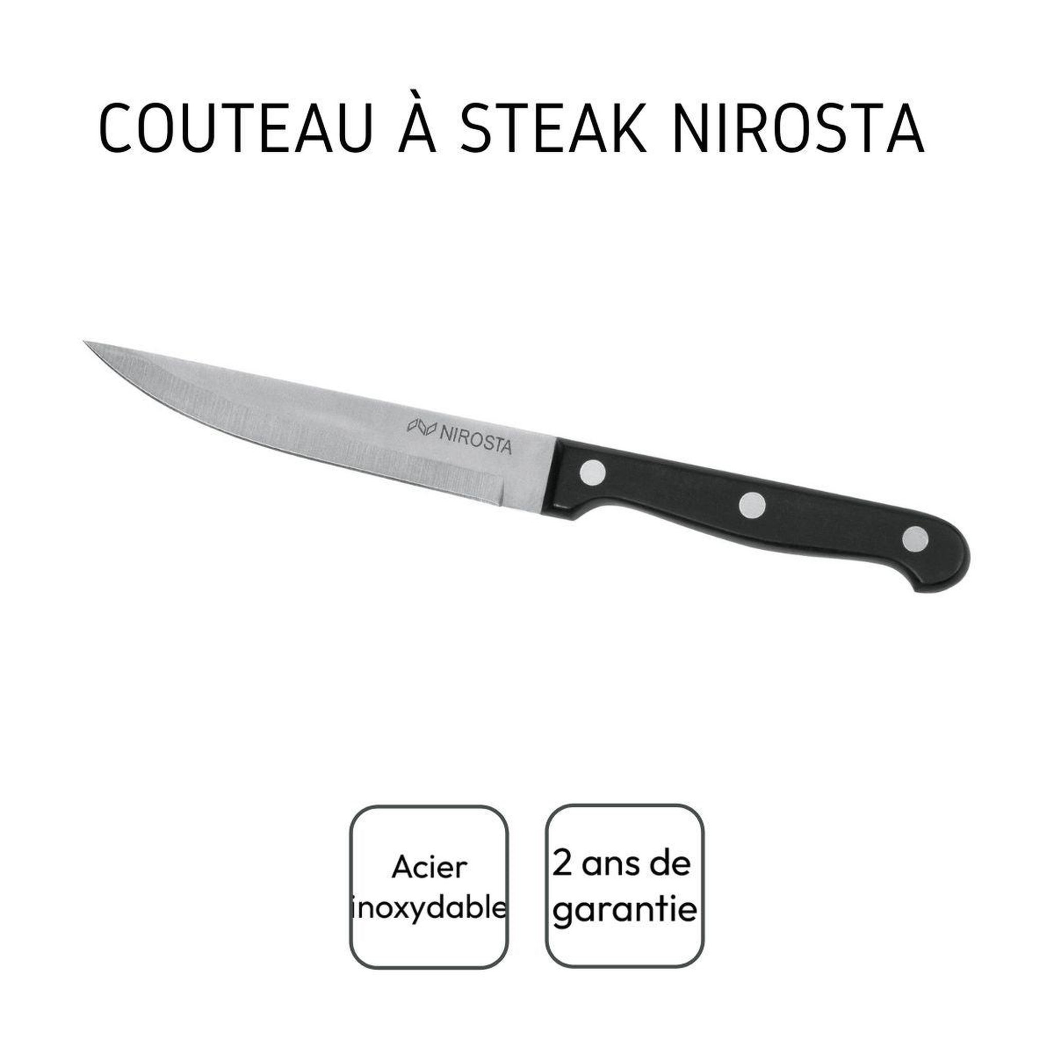 Voir la diapositive 4 : NIROSTA Couteau à steak nirosta mega 21 cm