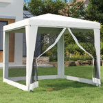 VIDAXL Tente de reception 4 parois laterales en maille 2,5x2,5 m Blanc