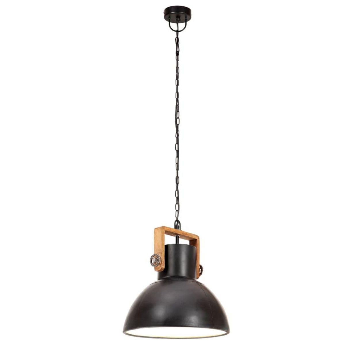 VIDAXL Lampe suspendue industrielle 25 W Noir Rond 30 cm E27