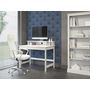 Voir la diapositive 1 : Bureau enfant en Pin massif vernis blanc MATHILDA