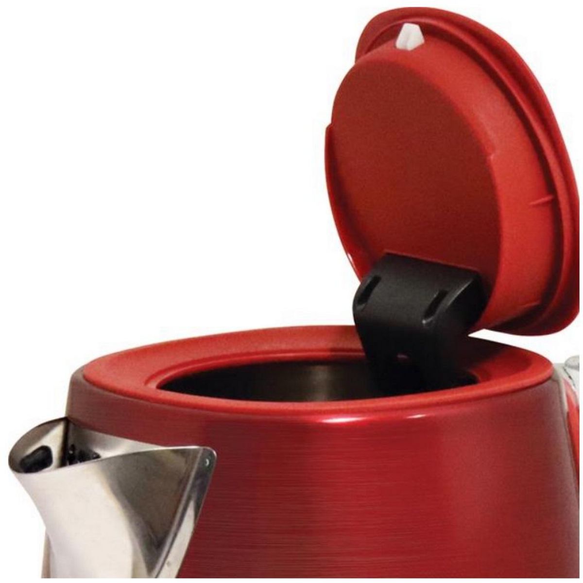 BRANDT Bouilloire sans fil 1.7l 2200w rouge/inox - BO1703R