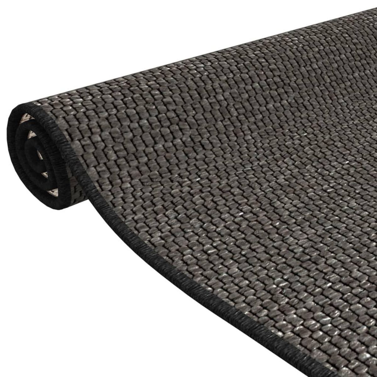 VIDAXL Tapis de couloir aspect sisal anthracite 50x100 cm