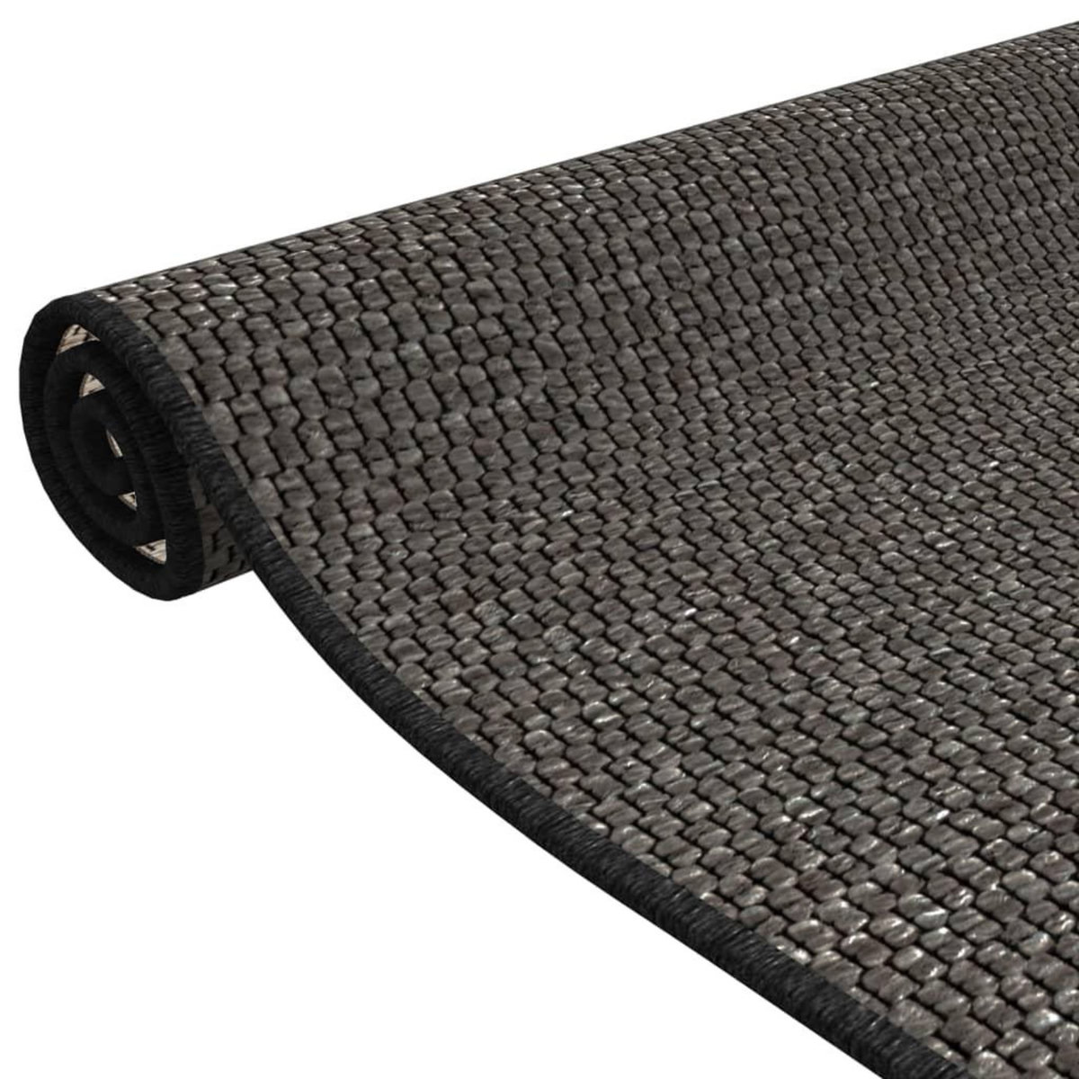 VIDAXL Tapis de couloir aspect sisal anthracite 50x100 cm