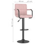 Voir la diapositive 6 : VIDAXL Tabouret de bar Rose Velours