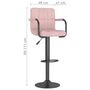 Voir la diapositive 6 : VIDAXL Tabouret de bar Rose Velours