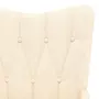 VIDAXL Chaise a bascule Creme Tissu