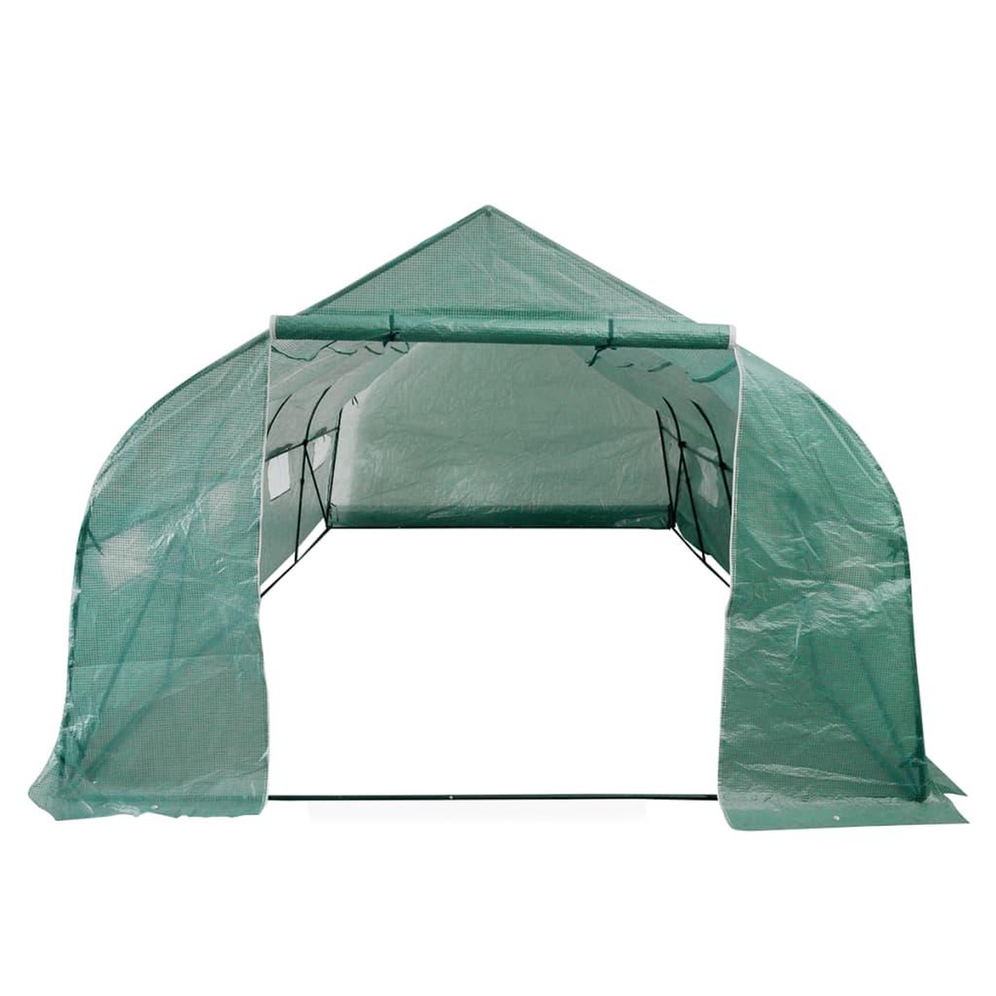 Voir la diapositive 2 : VIDAXL Serre portable cadre en acier 18 m^2