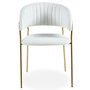 Voir la diapositive 3 : Paris Prix Lot de 8 Chaises en Bouclette  Batora  79cm Crème & Or