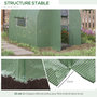 Voir la diapositive 5 : OUTSUNNY Serre de Jardin Tunnel 6 m² Acier galvanisé renforcé diamètre 2,5 cm + PE Haute densité fenêtres Porte Vert
