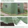 Voir la diapositive 5 : OUTSUNNY Serre de jardin tunnel acier galvanisé renforcé diamètre 2,4 cm + PE haute densité fenêtres porte vert
