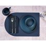 Voir la diapositive 5 : BJORN Set de table rectangovale réversible - 6 pièces - Cuir recyclé bleu nuit et gris anthracite