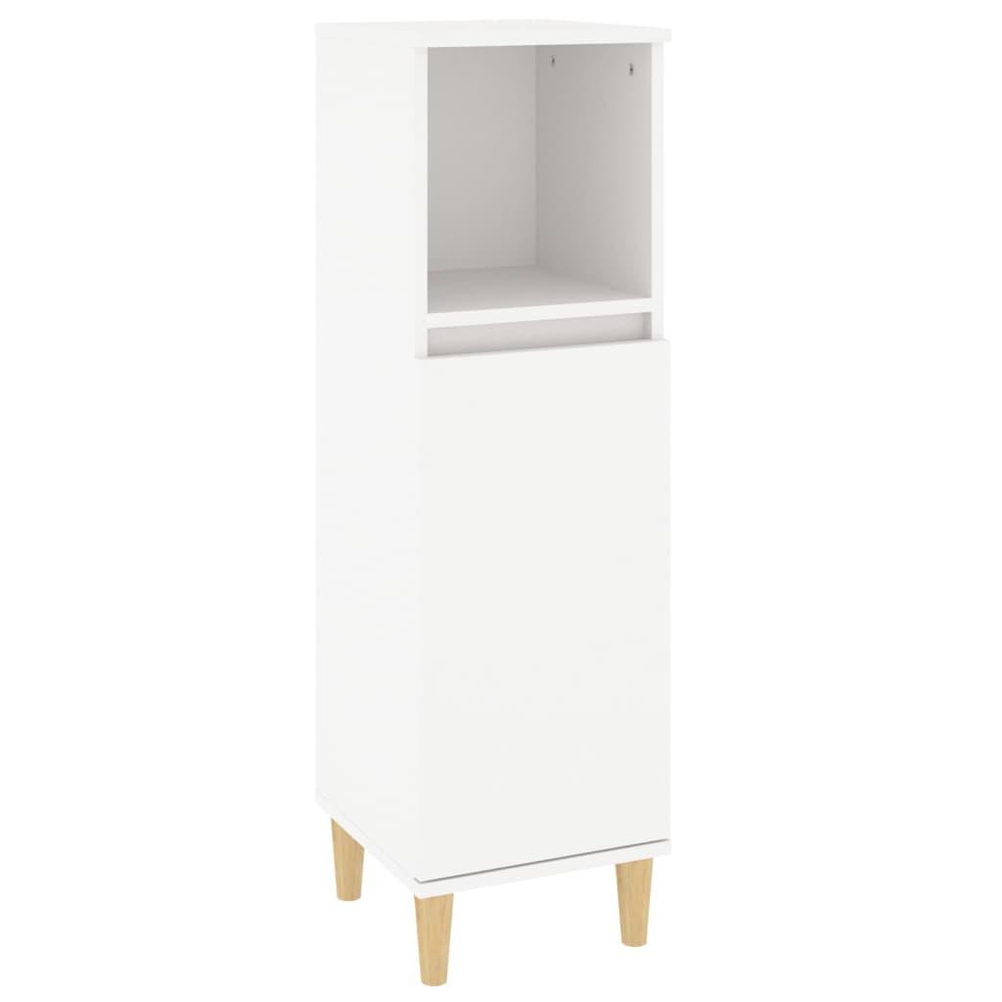 Voir la diapositive 2 : VIDAXL Armoire de salle de bain blanc 30x30x100 cm bois d'ingenierie