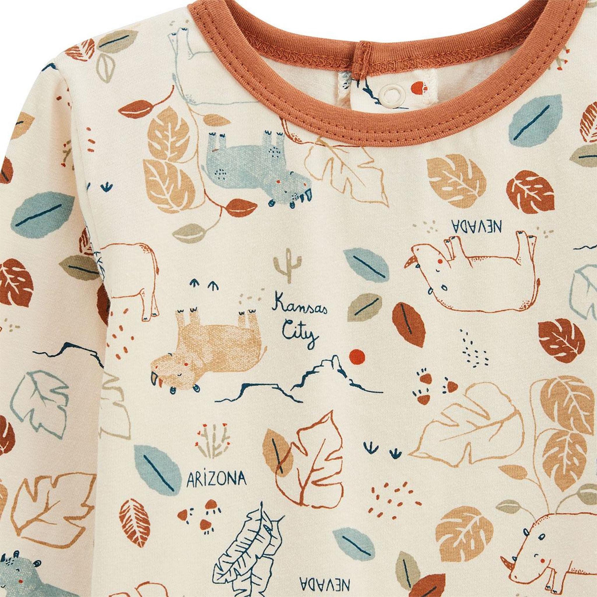 Voir la diapositive 2 : Petit Béguin Lot de 2 pyjamas enfant 2 pièces kansas city