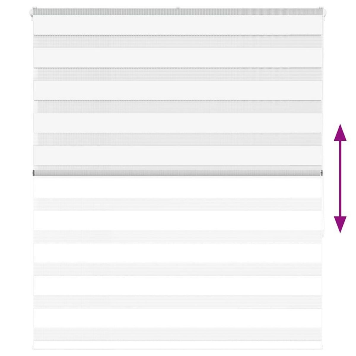 VIDAXL Store zebre blanc 125x150 cm largeur du tissu 120,9cm polyester