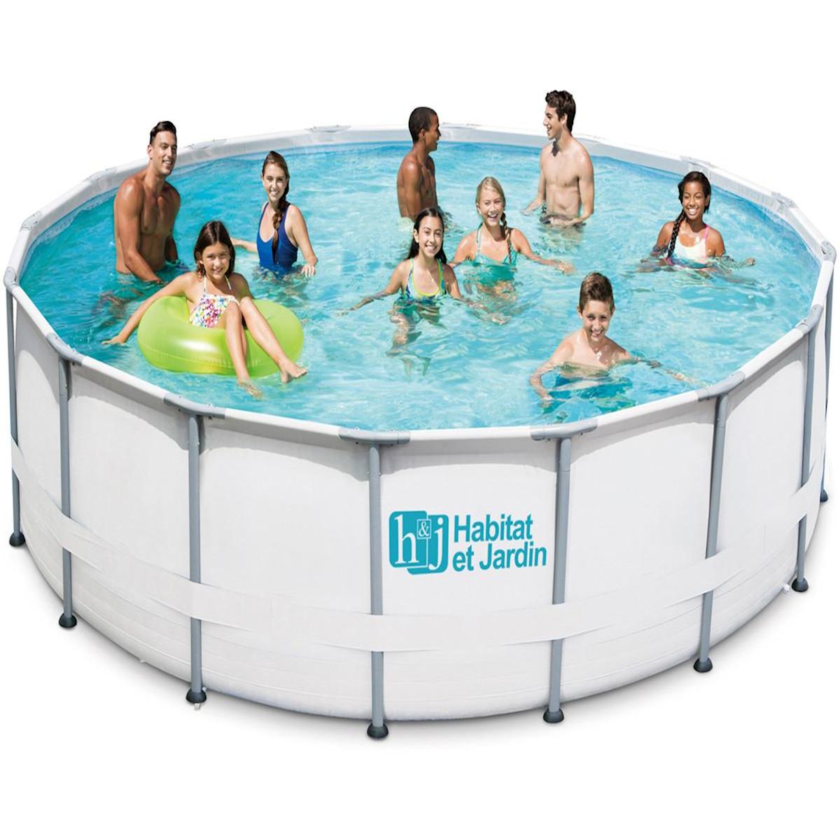 Habitat et Jardin Piscine tubulaire - Ø 5,49 x 1,32 m - Sans filtration