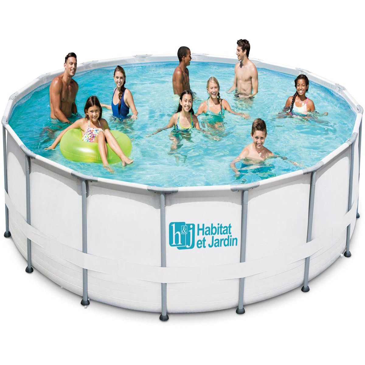 Habitat et Jardin Piscine tubulaire - Ø 5,49 x 1,32 m - Sans filtration