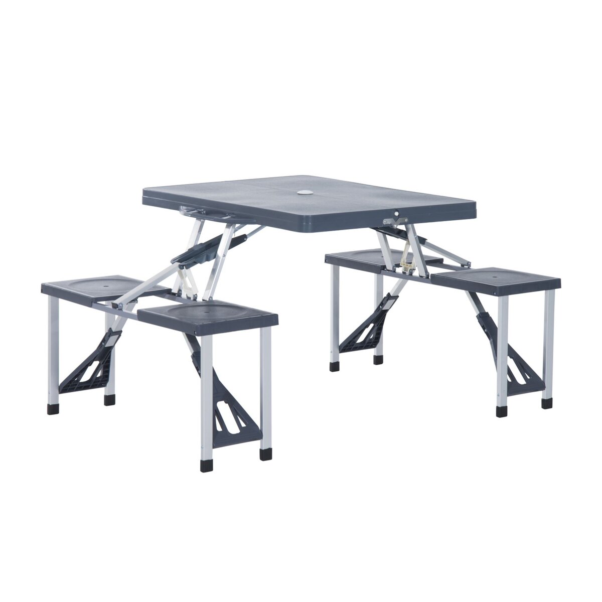 TABLE PLIABLE DE camping table de jardin pique-nique portable gris