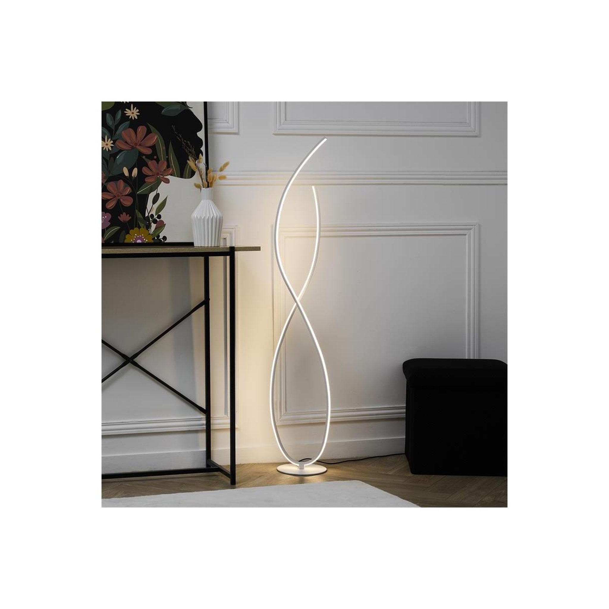 Voir la diapositive 5 : The Home Deco Factory Luminaire led design  spirale  120cm blanc