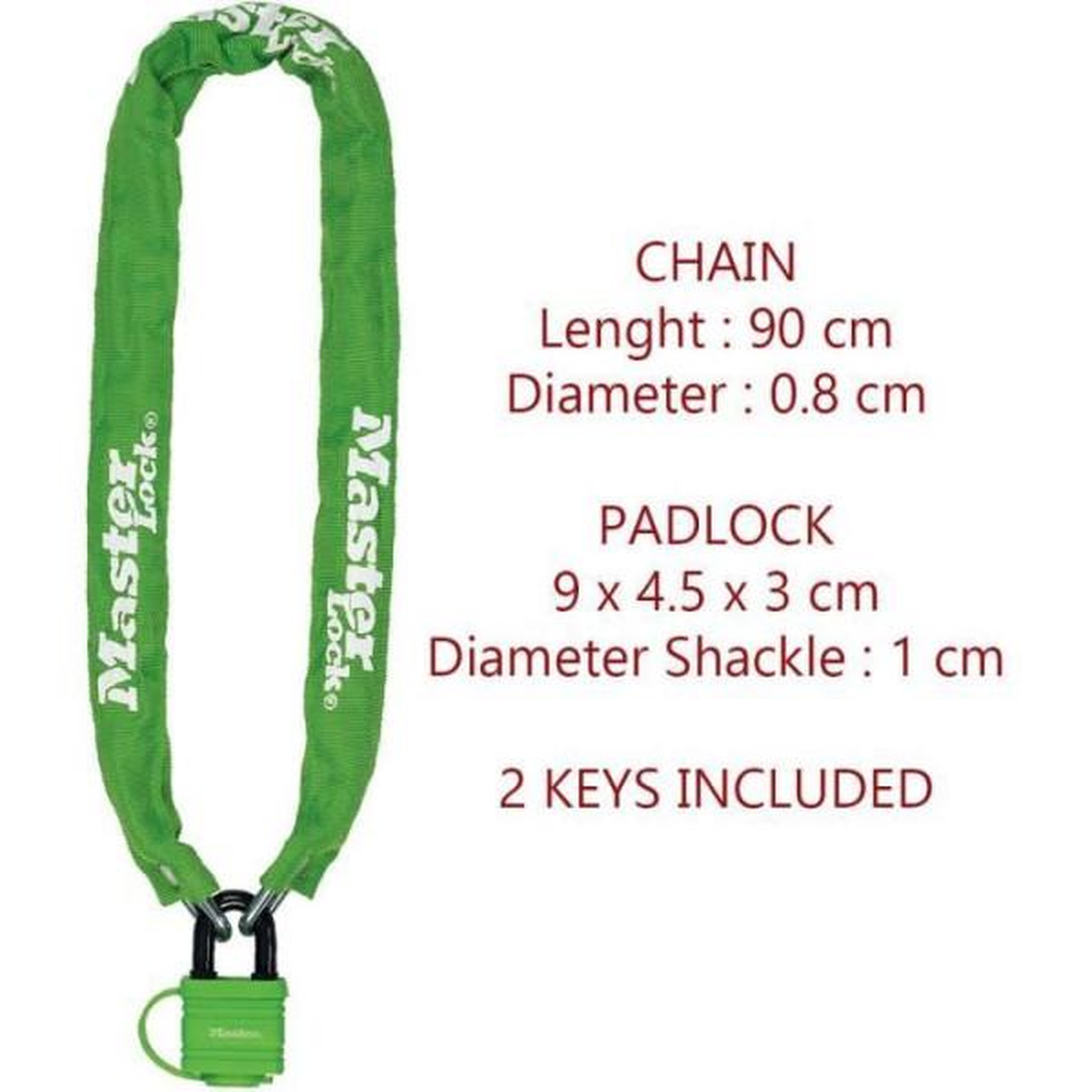 Voir la diapositive 3 : Master lock MASTER LOCK Chaîne Antivol Vélo avec Cadenas a Clé - Idéal pour les Vélos, Vélos Electriques, VTT et autres