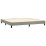 Voir la diapositive 4 : VIDAXL Sommier a lattes de lit et matelas Gris clair 200x200cm Velours