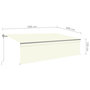 Voir la diapositive 6 : VIDAXL Auvent automatique store capteur de vent et LED 5x3 m Creme