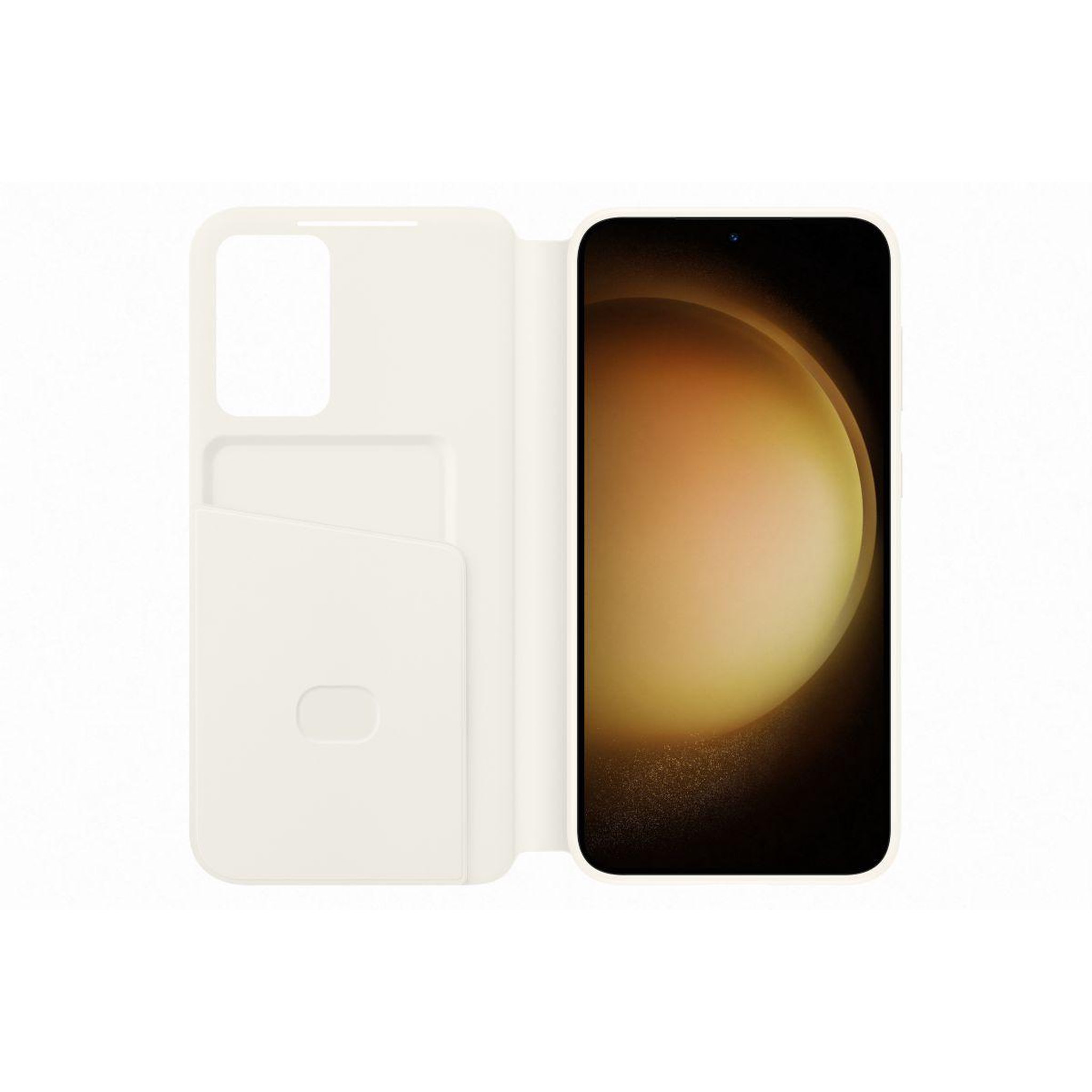 Voir la diapositive 4 : Samsung Etui s23+ smart view porte-carte creme