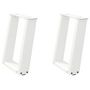 Voir la diapositive 2 : VIDAXL Pieds de table basse forme de U 2 pcs blanc 38x(42-43) cm acier