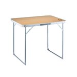 O'Camp Table de camping pliable 4 places - O'Camp - Forme valise - Dimensions : 80 x 60 x 69 cm