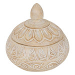 ATMOSPHERA Boîte Déco en Résine  Oriental  15cm Beige