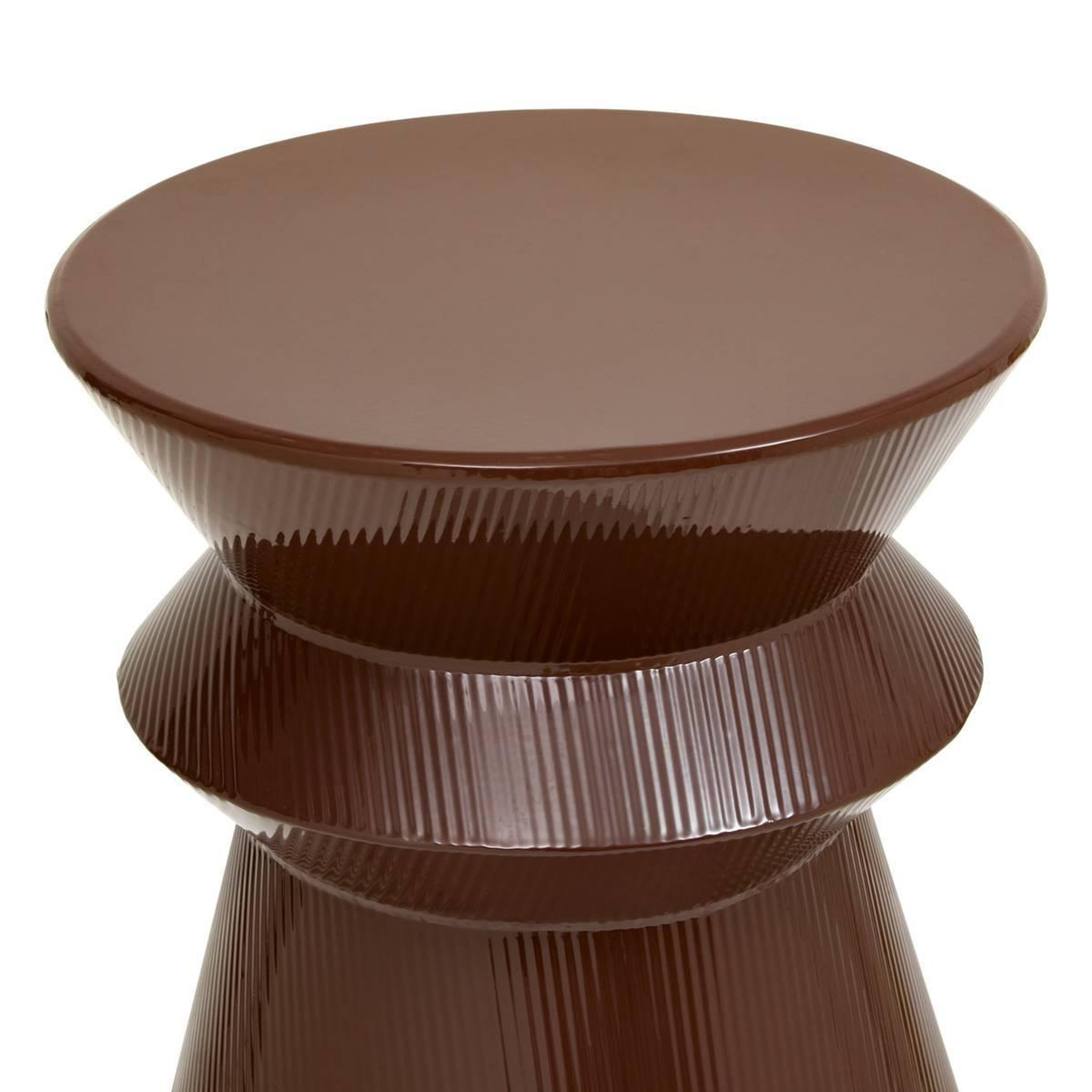 Voir la diapositive 2 : ATMOSPHERA Table d'appoint totem  maya  35cm marron