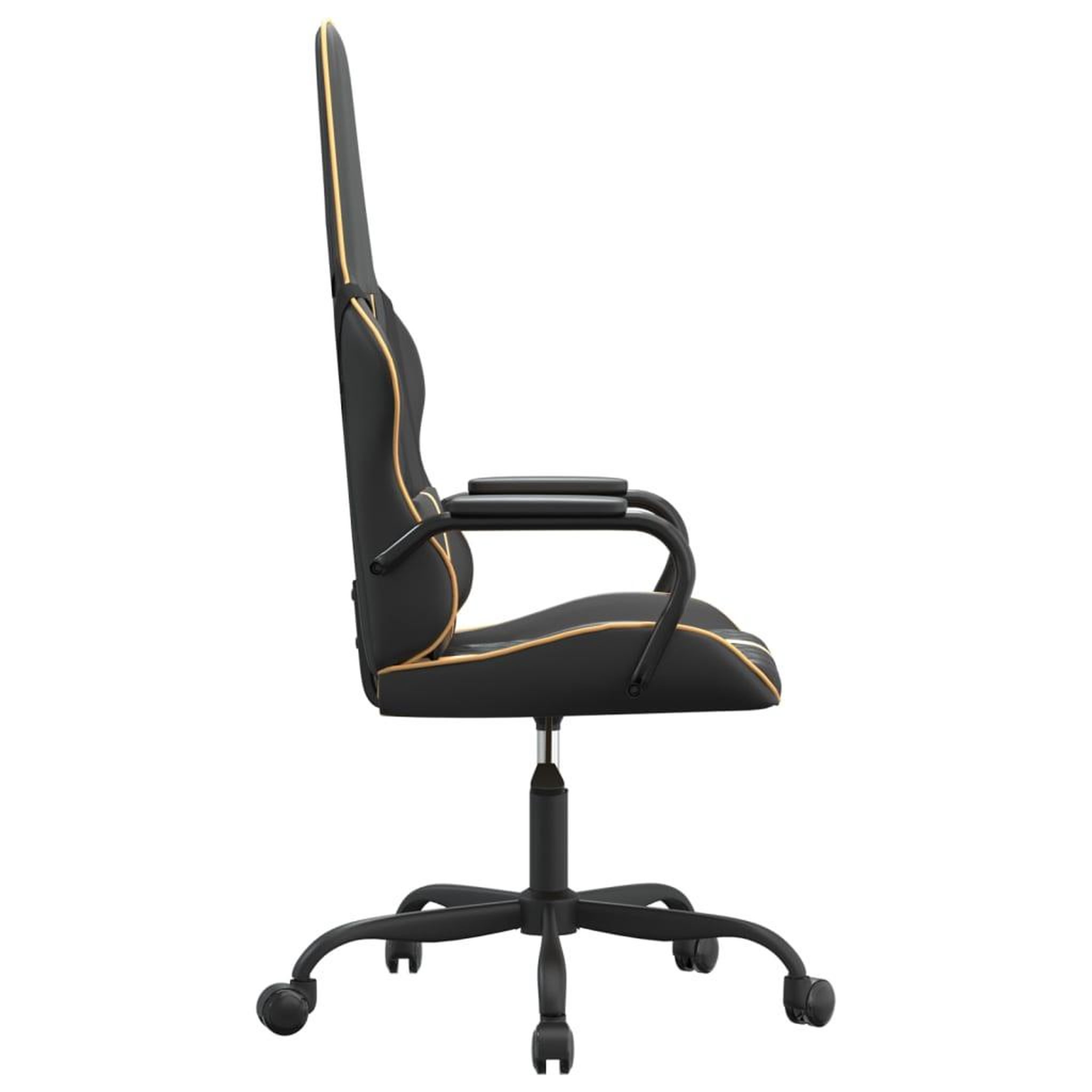 Voir la diapositive 4 : VIDAXL Chaise de jeu Noir et dore Similicuir