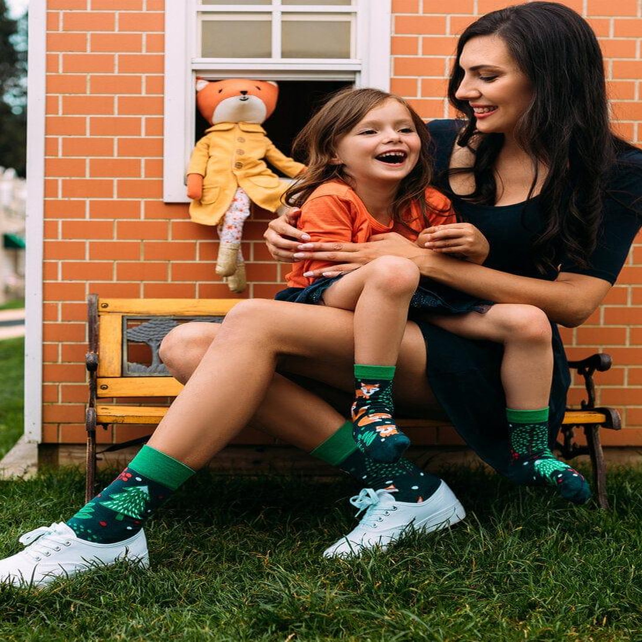Voir la diapositive 3 : DEDOLES Chaussettes enfants renards roux