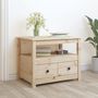 Voir la diapositive 1 : VIDAXL Table basse 71x49x55 cm Bois massif de pin