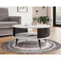 Voir la diapositive 3 : BEST MOBILIER Forini - table basse ronde - blanc et noir - 1 niche - 75 cm