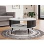 Voir la diapositive 3 : BEST MOBILIER Forini - table basse ronde - blanc et noir - 75 cm