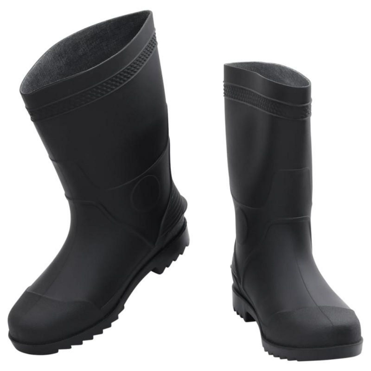 VIDAXL Bottes de pluie noir taille 43 PVC