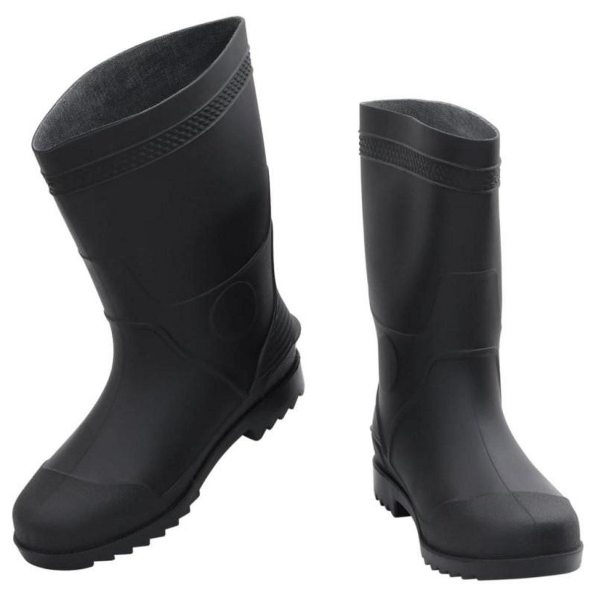 VIDAXL Bottes de pluie noir taille 43 PVC