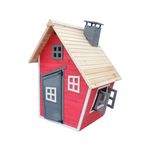 Habitat et Jardin Maisonnette  Lilou  - 119.5 x 156 x 102 cm - Rouge/Gris