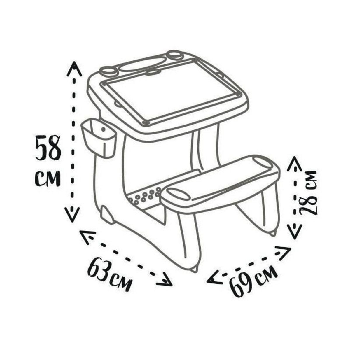 SMOBY Smoby - Bureau Petit Ecolier - 80 Accessoires Inclus - Des 3 ans