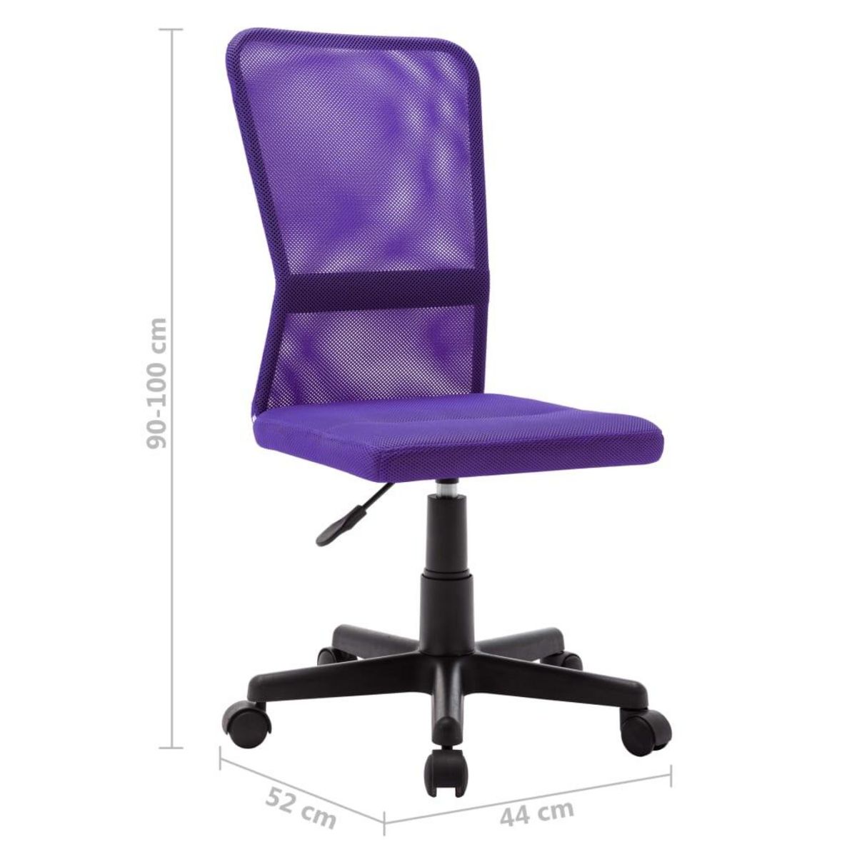 VIDAXL Chaise de bureau Violet 44x52x100 cm Tissu en maille