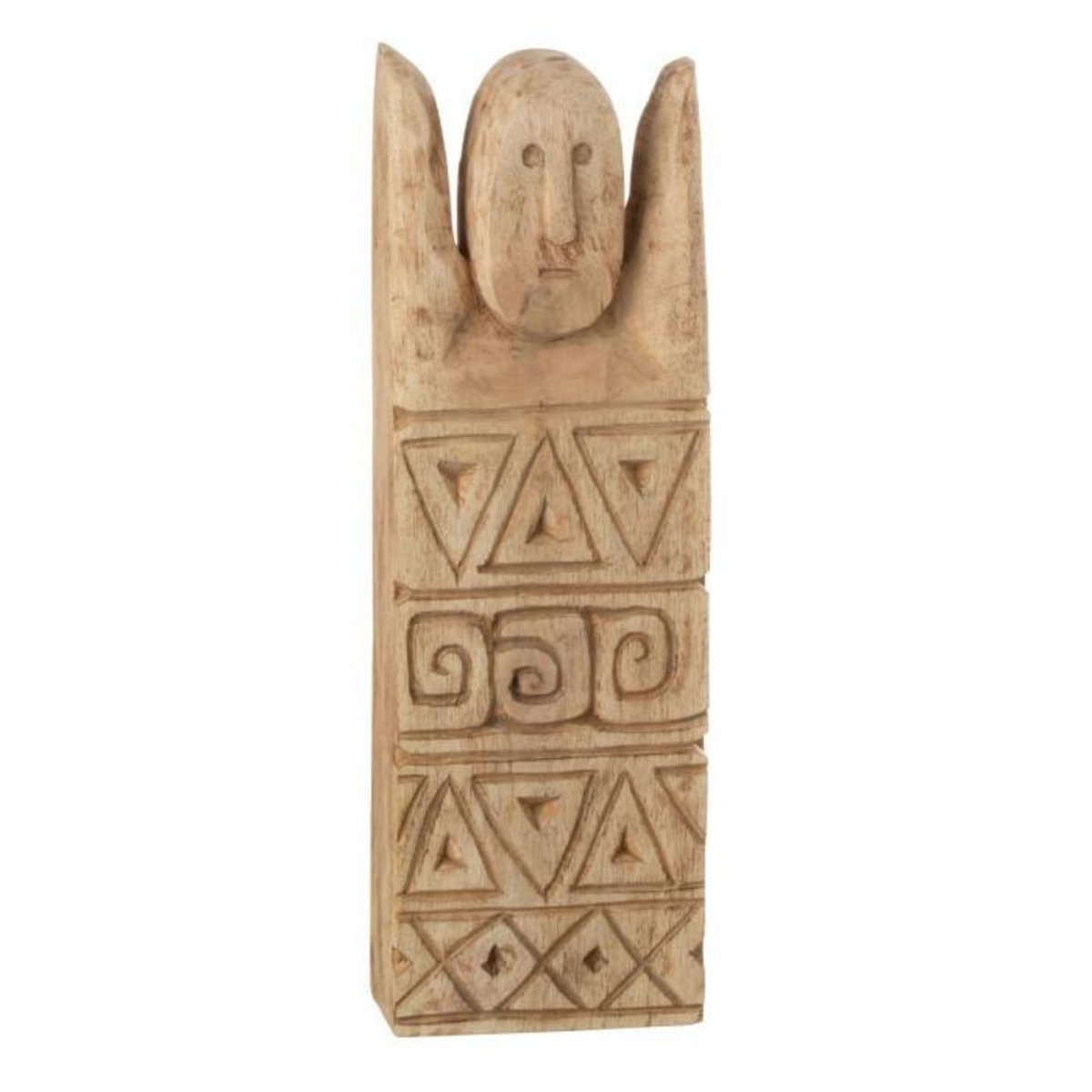 Paris Prix Statue Déco en Bois  Personnage Africain  46cm Naturel