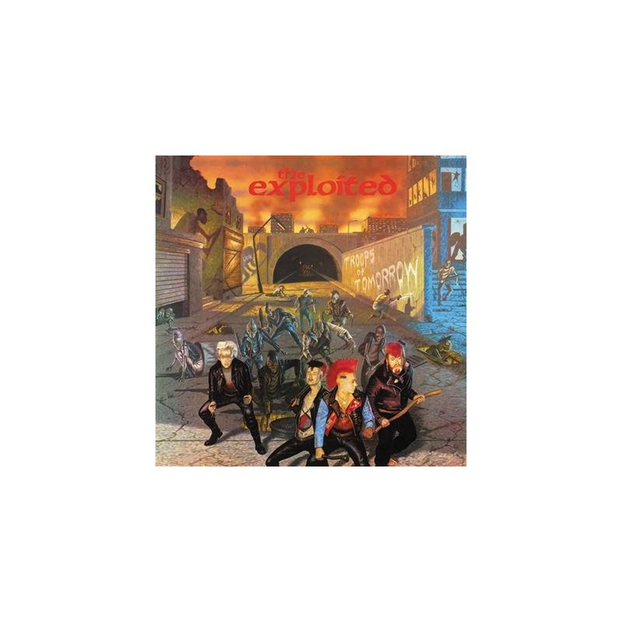 Vinyle lp punk 33 tours 30 cm the exploited — troops of tomorrow édition gatefold remasterisée 180 g