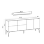 Voir la diapositive 5 : CONCEPT USINE Buffet effet travertin 180 cm 6 portes et étagère AURA