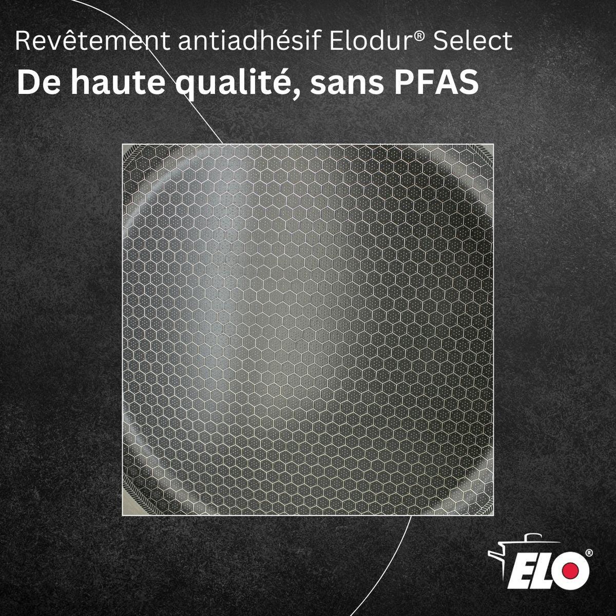 Voir la diapositive 5 : ELO Lot de 2 poêles 24/28 cm et 2 faitouts 14/16 cm elo relief passion