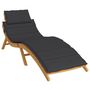 Voir la diapositive 3 : VIDAXL Coussin de chaise longue noir 186x58x3 cm tissu oxford