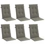 Voir la diapositive 3 : VIDAXL Coussins de chaise a dossier haut lot de 6 gris fonce melange