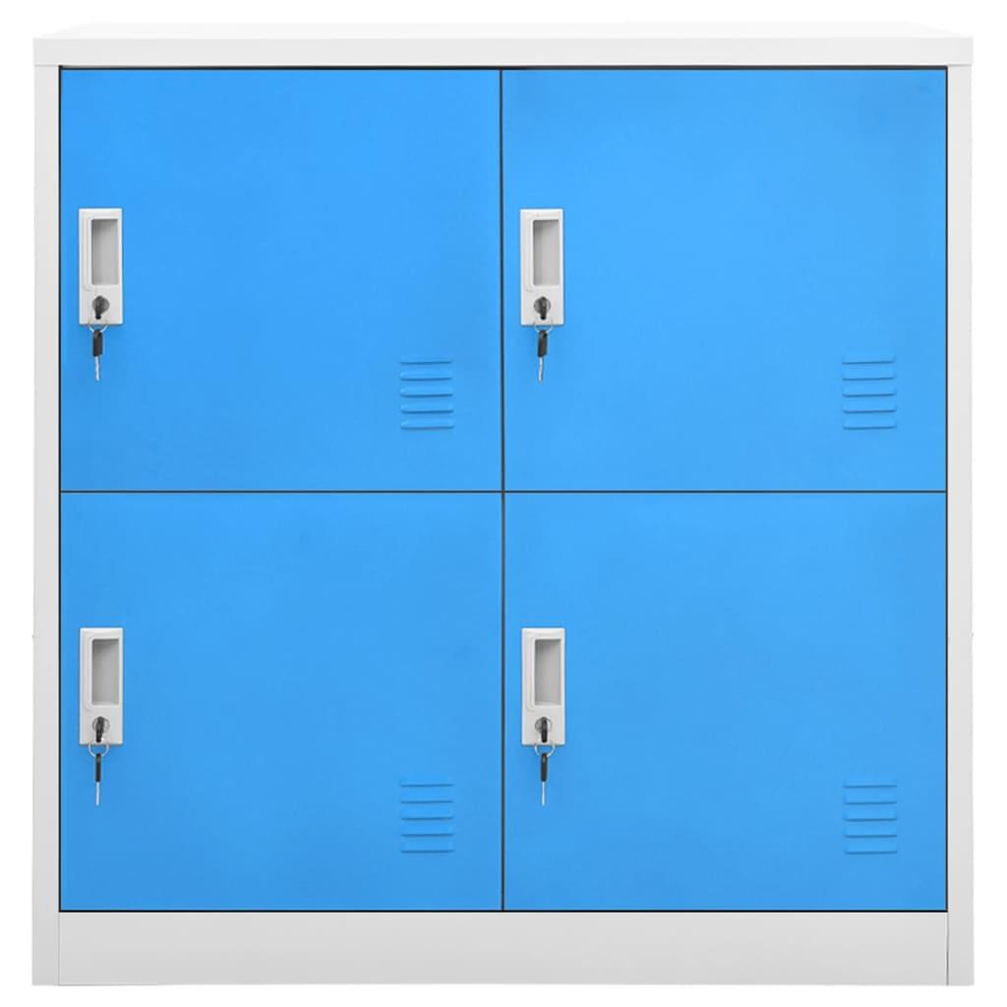 Voir la diapositive 3 : VIDAXL Armoires a casiers 2 pcs Gris clair et bleu 90x45x92,5 cm Acier